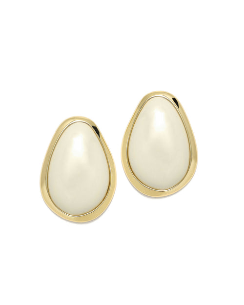 Brutal Ivory Stone Earrings