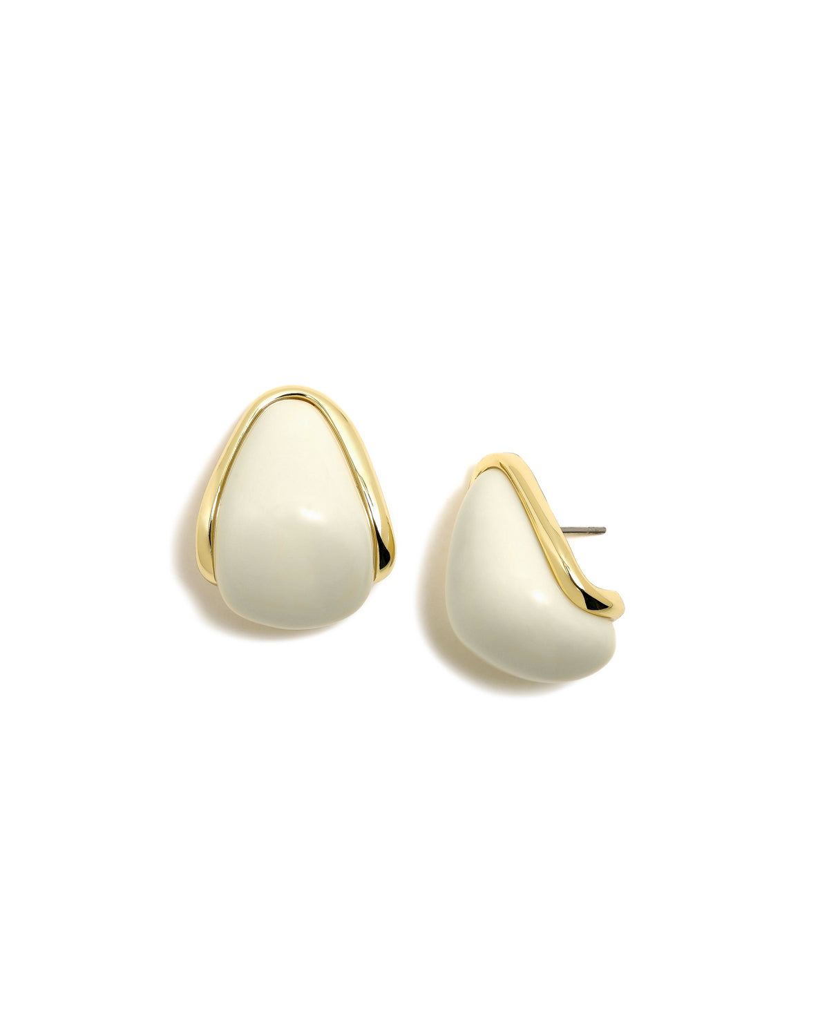 Pendientes Brutal Bombé Piedra Marfil