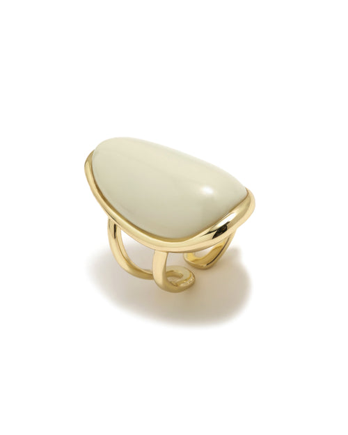 Anillo Brutal Piedra Marfil