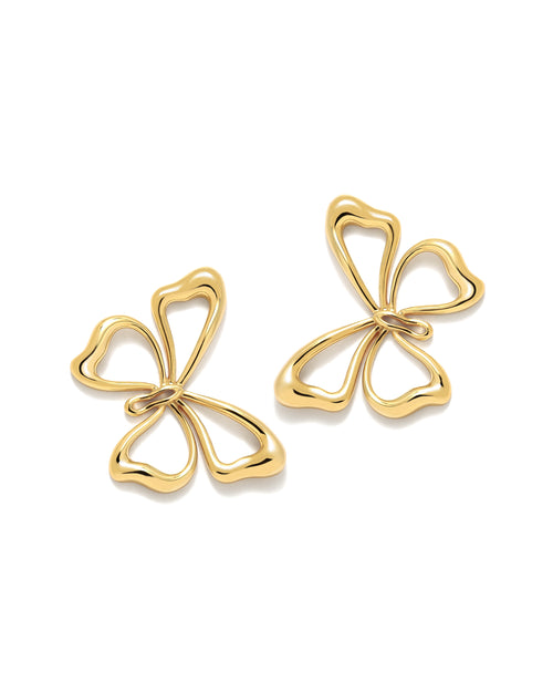 Vermeil Silver Butterfly Earrings