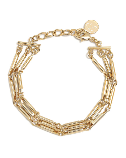 Pulsera Gold Summer Tres Líneas